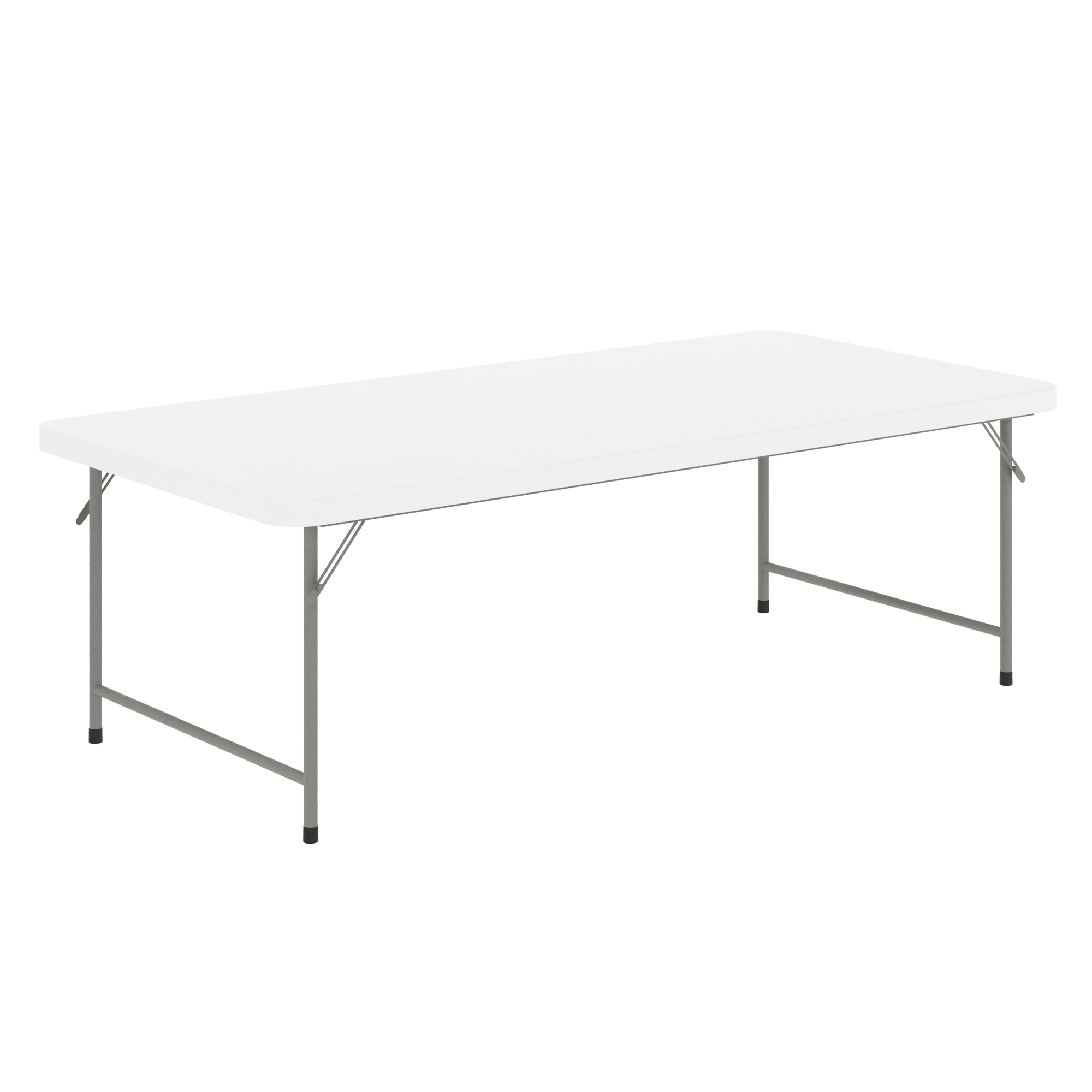 Flash Furniture, 4.93ft. Kid's White Plastic Folding Play Table, Height 19 in, Width 29 in, Length 59.25 in, Model# RB3060KID